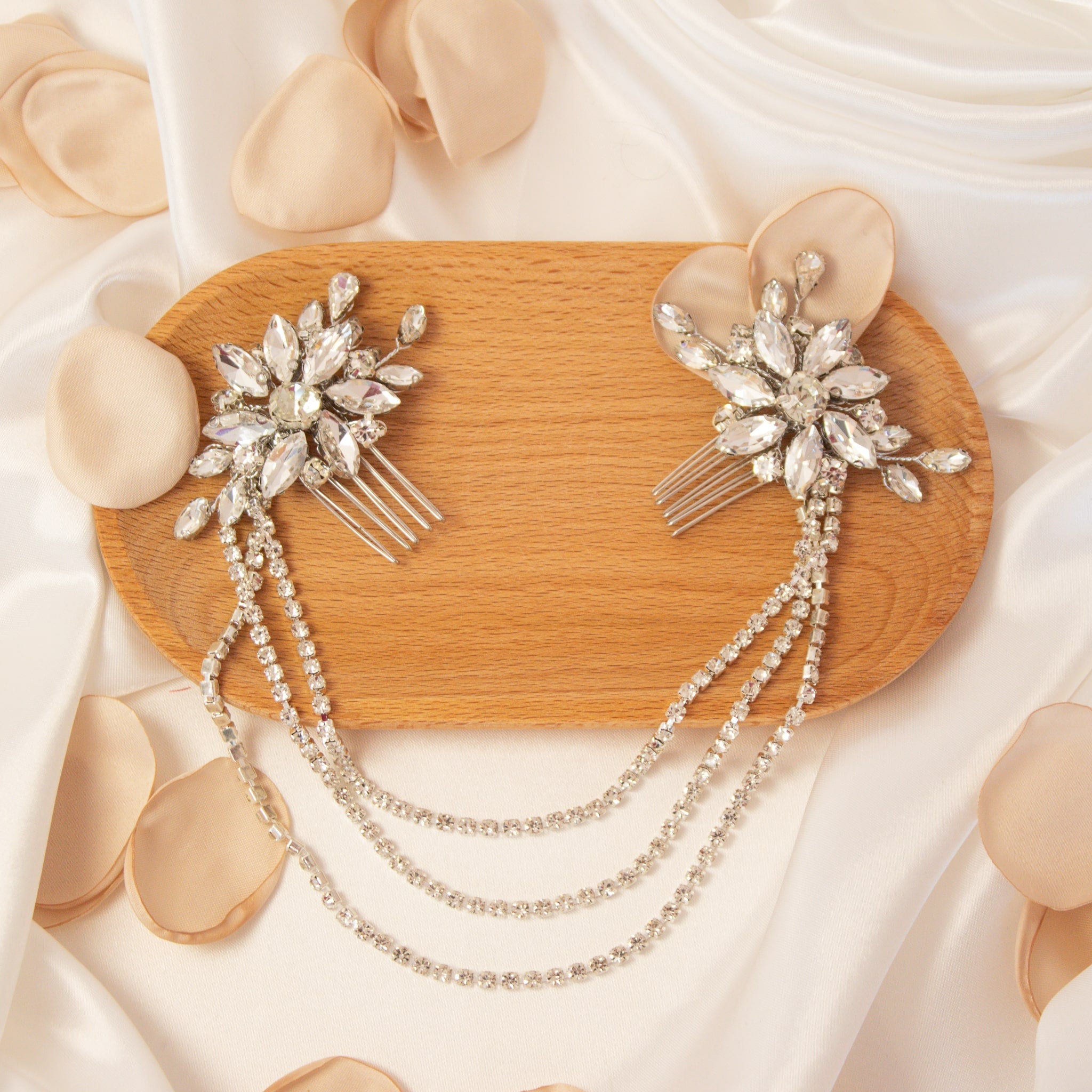 Tocado Cascada Plateado